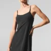 Breezy Tennis-Kleid – Schwarz