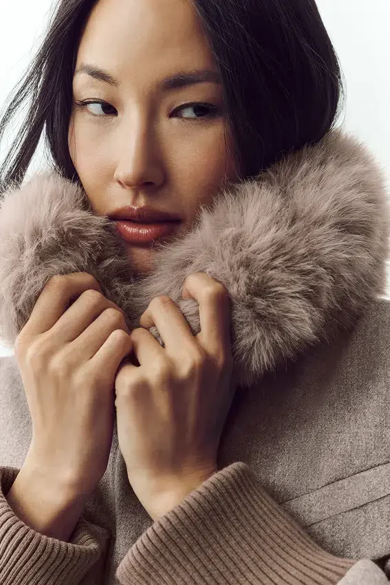 Bunny-Slope-Jacke aus Wollmischung – Alpine Cocoa Heather