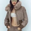Bunny-Slope-Jacke aus Wollmischung – Alpine Cocoa Heather