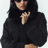 Bunny Slope Jacke aus Wollmischung – Schwarz