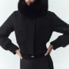 Bunny Slope Jacke aus Wollmischung – Schwarz
