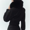 Bunny Slope Jacke aus Wollmischung – Schwarz