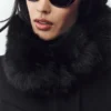 Bunny Slope Jacke aus Wollmischung – Schwarz