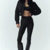 Bunny Slope Jacke aus Wollmischung – Schwarz