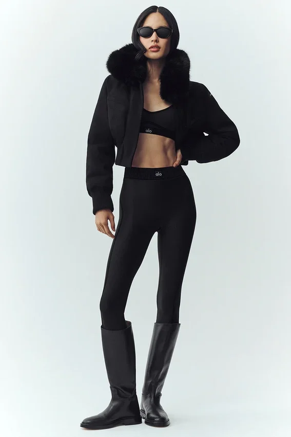 Bunny Slope Jacke aus Wollmischung – Schwarz