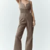 Bunny Slope Latzhose aus Wollmischung – Alpine Cocoa Heather