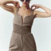 Bunny Slope Latzhose aus Wollmischung – Alpine Cocoa Heather