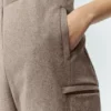 Bunny Slope Latzhose aus Wollmischung – Alpine Cocoa Heather