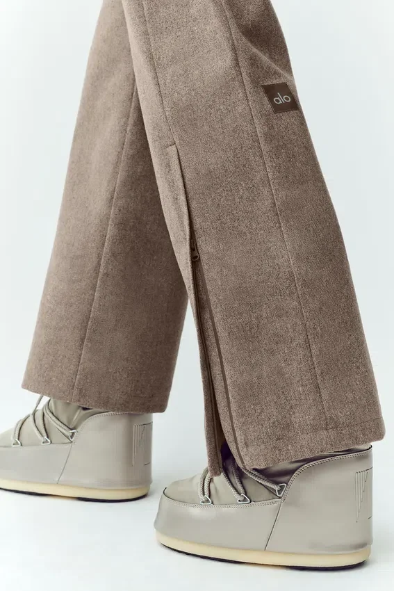 Bunny Slope Latzhose aus Wollmischung – Alpine Cocoa Heather
