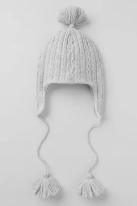 Cable Knit Winter Bliss Ohrenschützer-Mütze – Athletic Heather Grey