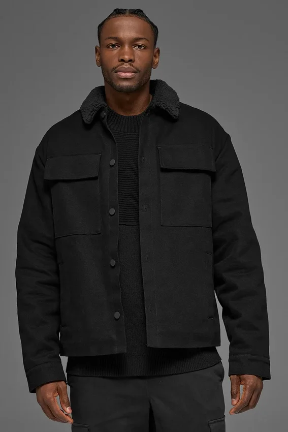 Canvas Utility Shacket – Schwarz