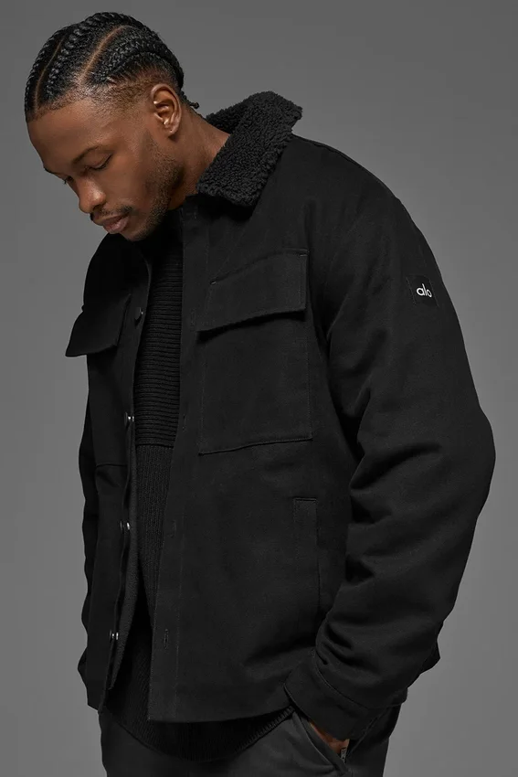 Canvas Utility Shacket – Schwarz