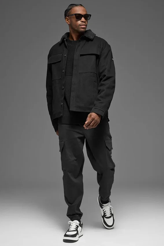 Canvas Utility Shacket – Schwarz
