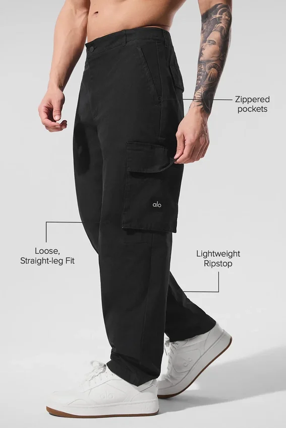 Cargo-Ripstop-Hose – Schwarz