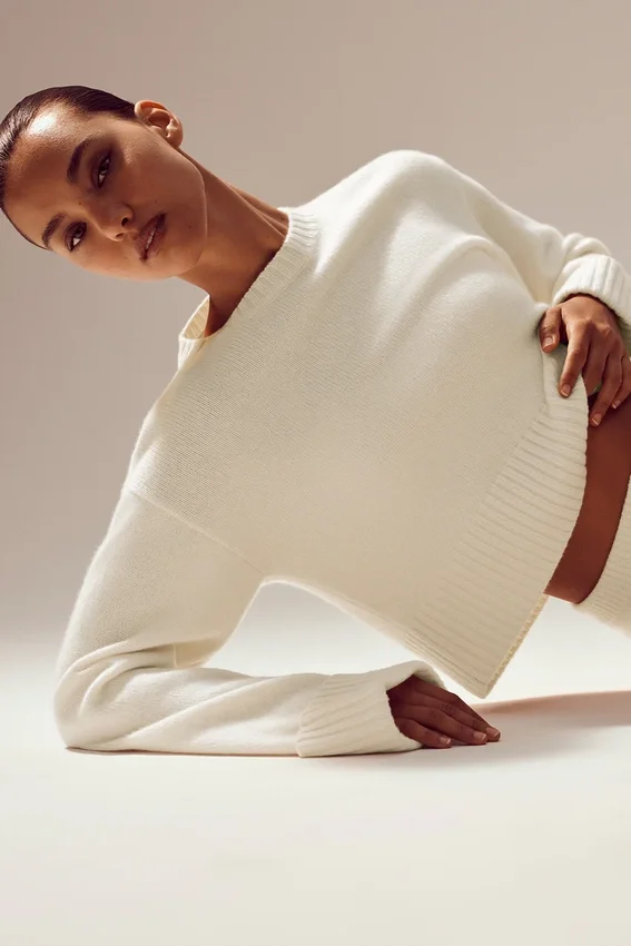 Cashmere Embrace Pullover – Ivory