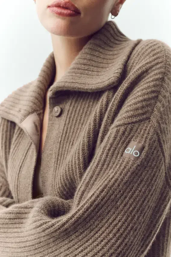 Cashmere Northstar Long Cardigan – Alpine Cocoa Heather