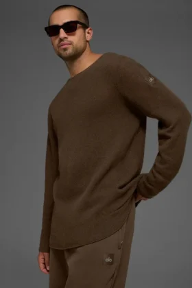 Cashmere Reform Langarmshirt – Espresso