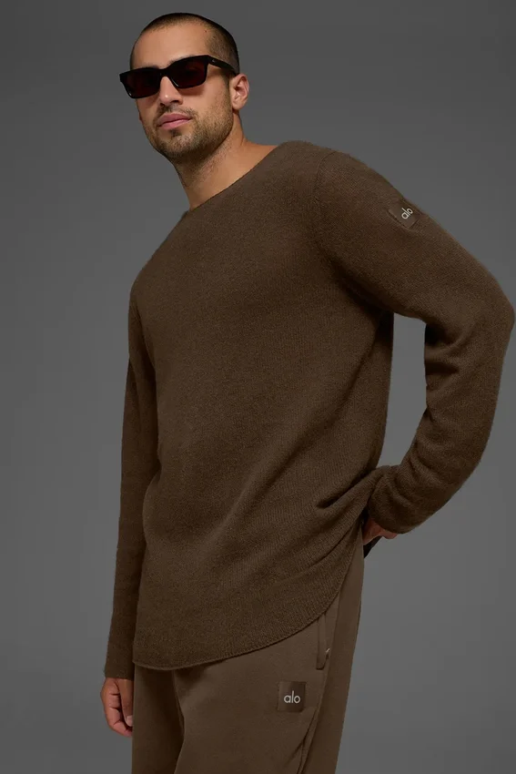Cashmere Reform Langarmshirt – Espresso