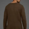 Cashmere Reform Langarmshirt – Espresso