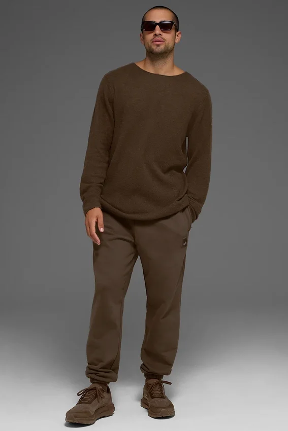Cashmere Reform Langarmshirt – Espresso