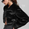Chic-Kurzjacke aus Kunstfell – Schwarz