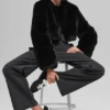Chic-Kurzjacke aus Kunstfell – Schwarz
