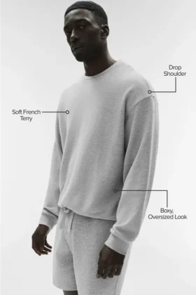 Chill Pullover mit Rundhalsausschnitt – Athletic Heather Grey