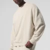 Chill-Pullover mit Rundhalsausschnitt – Beige