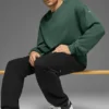Chill-Pullover mit Rundhalsausschnitt – Kleegrün