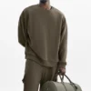 Chill-Pullover mit Rundhalsausschnitt – Olive Tree