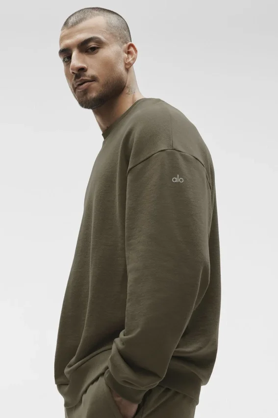 Chill-Pullover mit Rundhalsausschnitt – Olive Tree