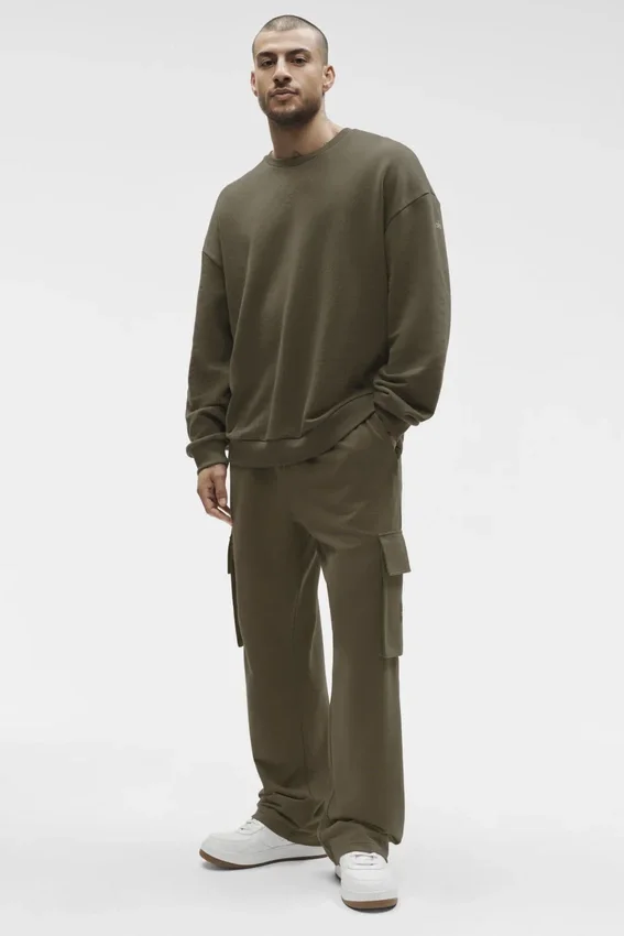 Chill-Pullover mit Rundhalsausschnitt – Olive Tree