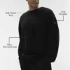 Chill Pullover mit Rundhalsausschnitt – Schwarz
