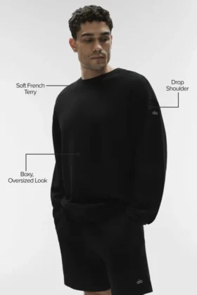 Chill Pullover mit Rundhalsausschnitt – Schwarz