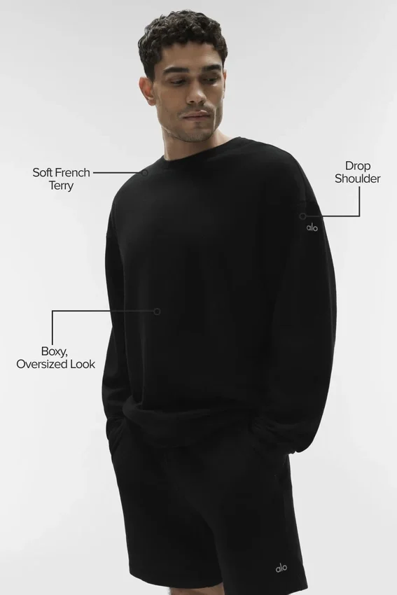 Chill Pullover mit Rundhalsausschnitt – Schwarz