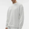 Chill Pullover mit Rundhalsausschnitt – Weiß meliert