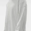 Chill Pullover mit Rundhalsausschnitt – Weiß meliert