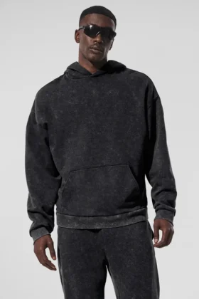 Chill Vintage Wash Hoodie – Black Wash