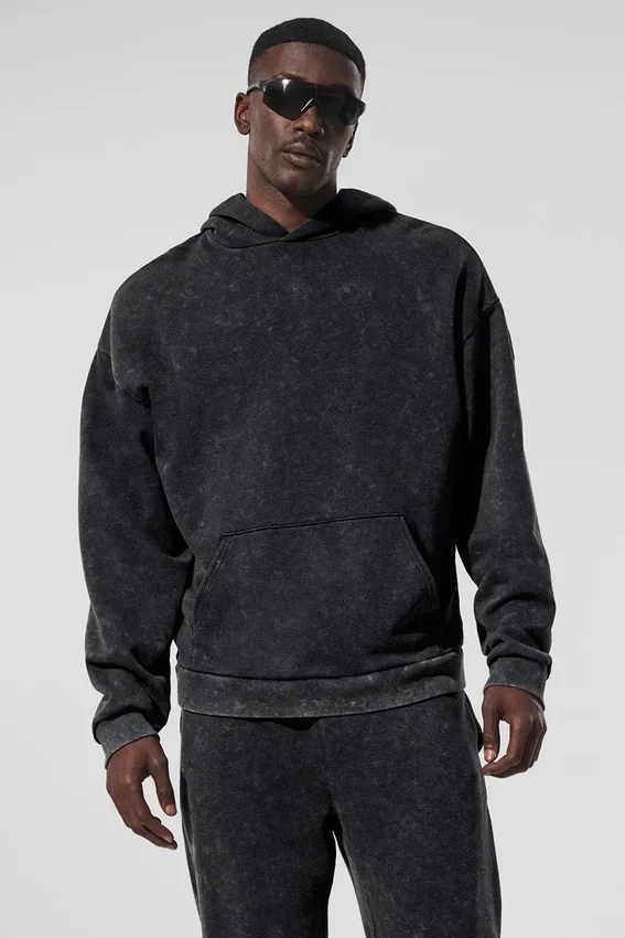 Chill Vintage Wash Hoodie – Black Wash