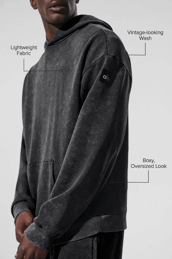 Chill Vintage Wash Hoodie – Black Wash