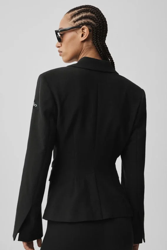 Cinch-Blazer – Schwarz