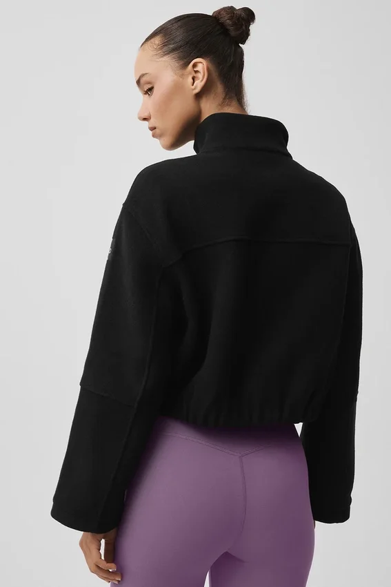 City Girl-Jacke aus doppelseitiger Wolle – Schwarz