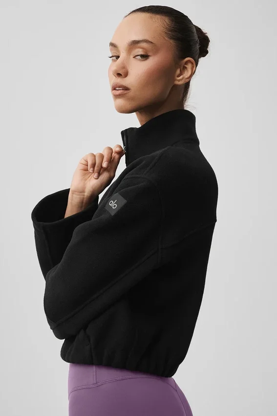 City Girl-Jacke aus doppelseitiger Wolle – Schwarz