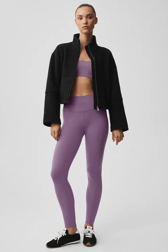 City Girl-Jacke aus doppelseitiger Wolle – Schwarz