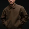 Coaches-Jacke aus Baumwoll-Canvas – Espresso
