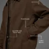 Coaches-Jacke aus Baumwoll-Canvas – Espresso
