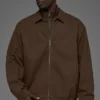 Coaches-Jacke aus Baumwoll-Canvas – Espresso