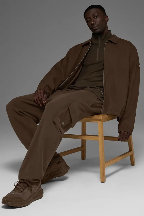 Coaches-Jacke aus Baumwoll-Canvas – Espresso