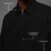 Coaches-Jacke aus Baumwoll-Canvas – Schwarz