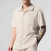 Coastal Terry Button-up – Bone